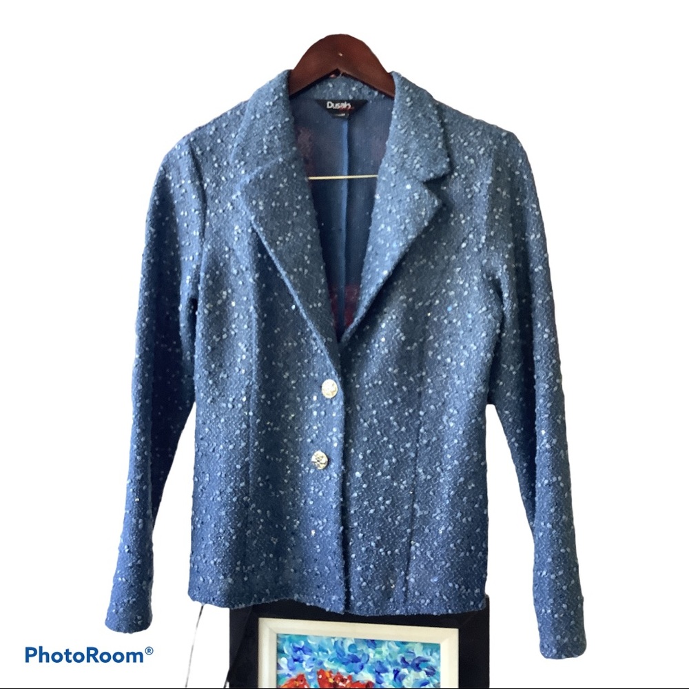 Dusak blue shimmery blazer never worn